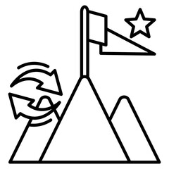 Fototapeta premium Flag on Mountain