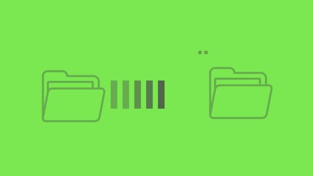 Loading move folder. Motion video template.