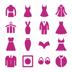 Set of dresses icon vector illustration