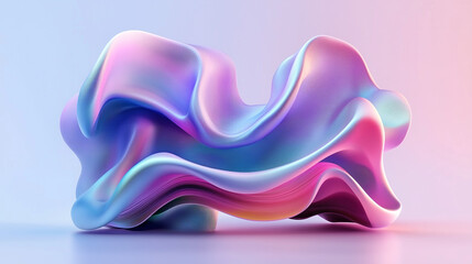 Obraz premium Vibrant Abstract Shapes with Soft Shadows and Gradients