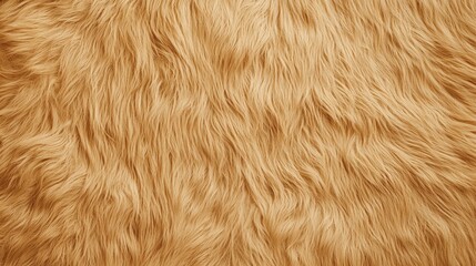Fototapeta premium Close-up of light brown fur texture, showing soft, flowing strands.