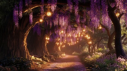 Fototapeta premium Wisteria Tunnel Path