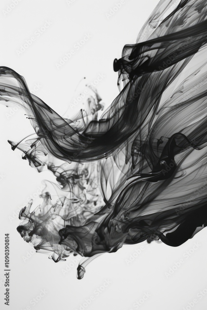 Poster an artistic display of ink splatters and drips against a gray backdrop.