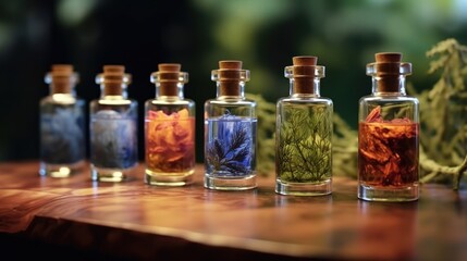 Bottles with Floral Infusions