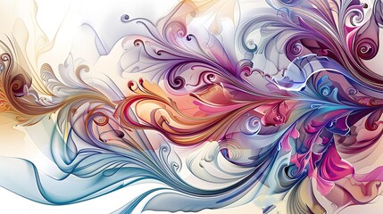 Fototapeta premium Colorful Abstract Swirling Patterns in Motion