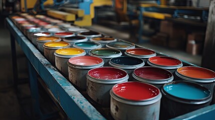 Paint production in a factory 