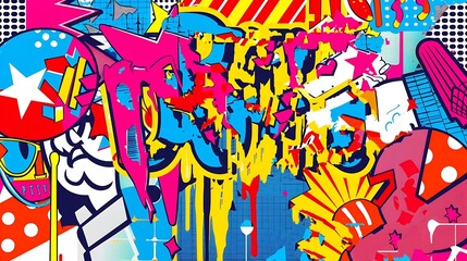 Obraz premium Colorful Abstract Street Art Design