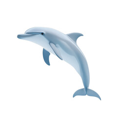 Obraz premium Playful Dolphin Swimming Gracefully Through Clear Blue Ocean Waters, Capturing the Joy and Freedom of Marine Life Beneath the Surface in a Stunning Illustration