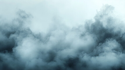 Obraz premium A misty, ethereal scene depicting dark, swirling clouds against a muted background, creating a moody and atmospheric feel.