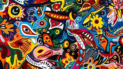 Vibrant Abstract Colors and Shapes in Art