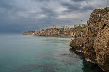 Duden Waterfall view in Antalya City of Turkey