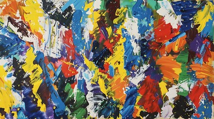 Vibrant Abstract Art Canvas with Bold Colors