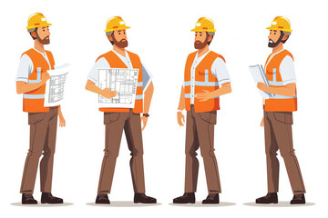 Obraz premium worker Construction Workers with Helmets
