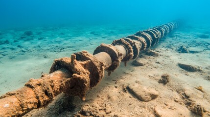 The global internet, a network of cables laid on the ocean floor, communications connecting the world