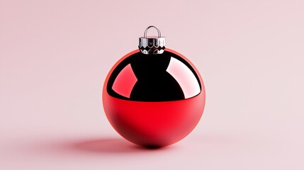 Christmas ornament decoration festive season product showcase soft pink background studio lighting holiday cheer concept