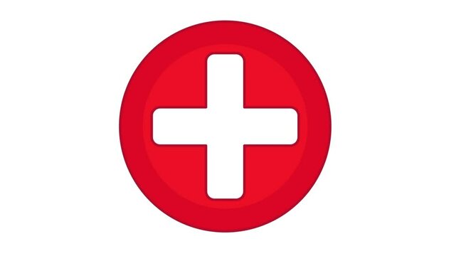 Animated aid logo in red and white on white background