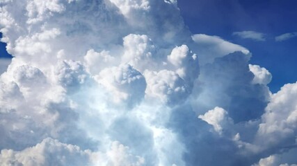 storm with a multitude of thunder in dark sky, nature background