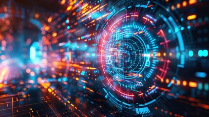 Digital Interface with Futuristic Design