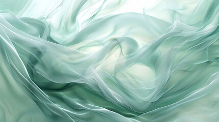 Obraz premium Sky blue and mint green abstract shape, glowing and translucent, with soft curves.