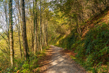 Fototapeta premium Urdaburu mountain trail in Errenteria, Gipuzkoa. The Basque Country