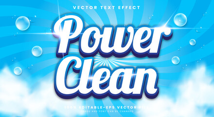 Power Clean editable text effect Template