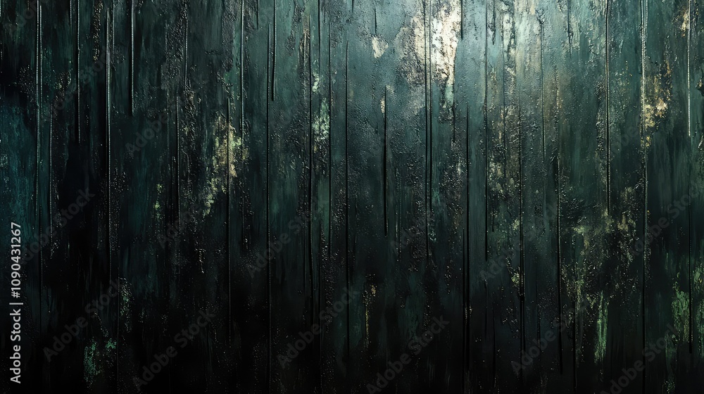 Poster dark textured surface with vertical lines and subtle green highlights