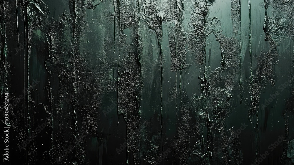 Poster dark textured surface with vertical lines and subtle green highlights