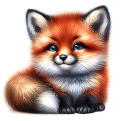 Obraz premium red fox cub