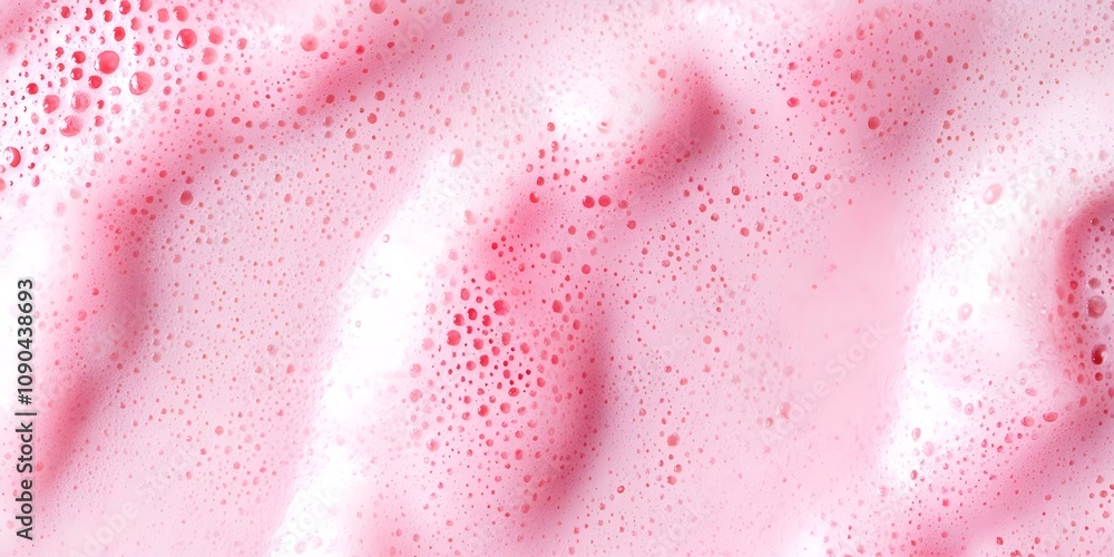 Aufkleber a close-up of pink foam with bubbles, creating a textured and colorful abstract pattern. concept clo