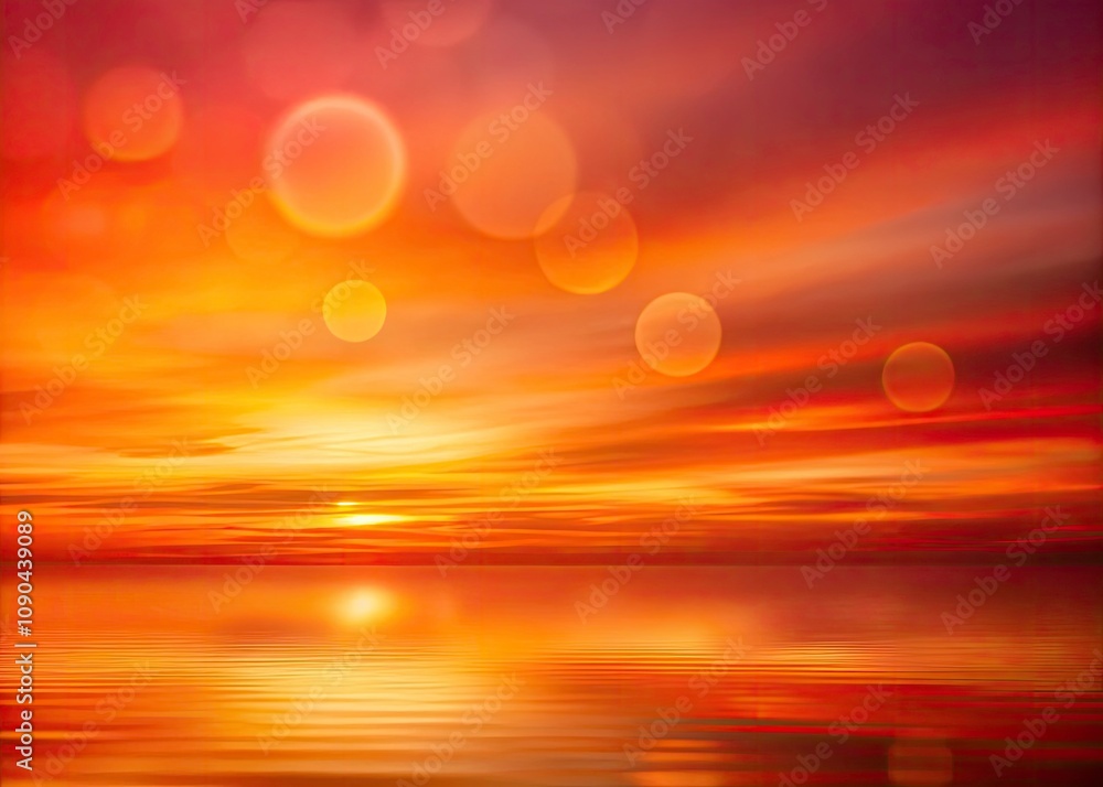 Poster surreal blurred background in red and orange gradients for abstract art and design projects