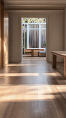 Obraz premium Bright and airy indoor space with natural light streaming through large windows