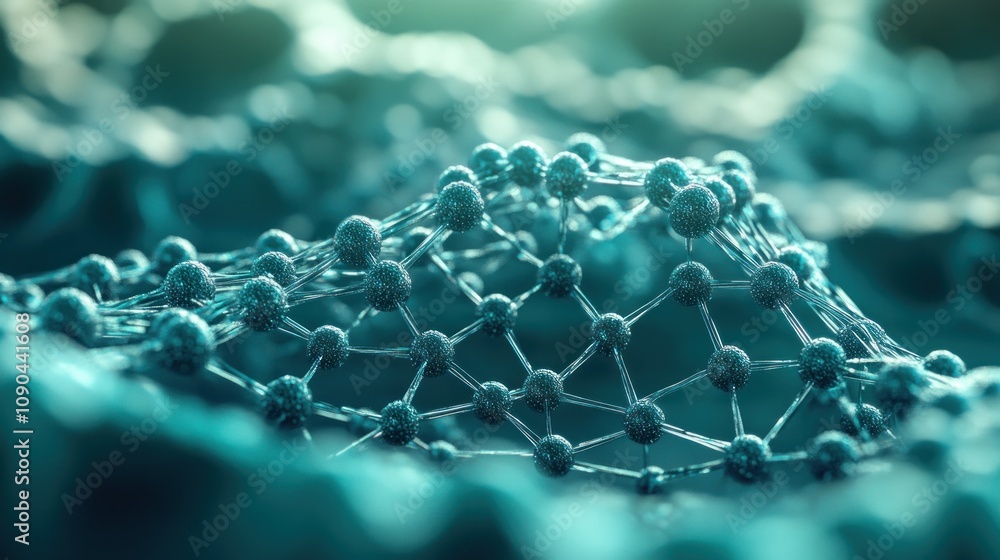 Aufkleber abstract representation of molecular structures in a scientific context.
