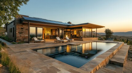 Luxury off-grid homes, merging sustainable design with modern comfort in remote areas