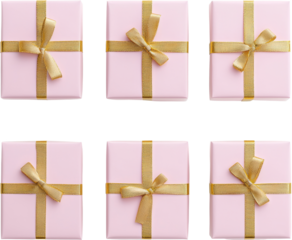 pink gift box with ribbon