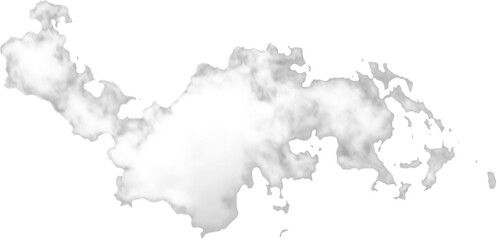 Obraz premium A single white cloud transparent background Clouds for use in graphic design decoration
