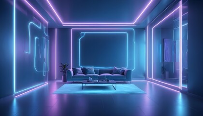 Photo interior modern design room 3d illustration
