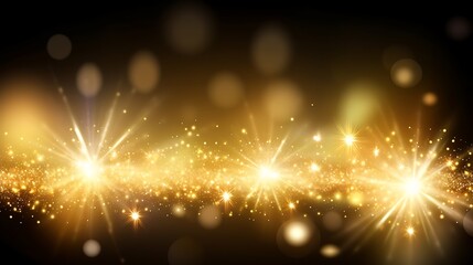 Golden Sparkle Burst Background with Glimmering Lights