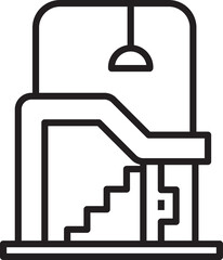 Obraz premium Modern House Building Line Icon 