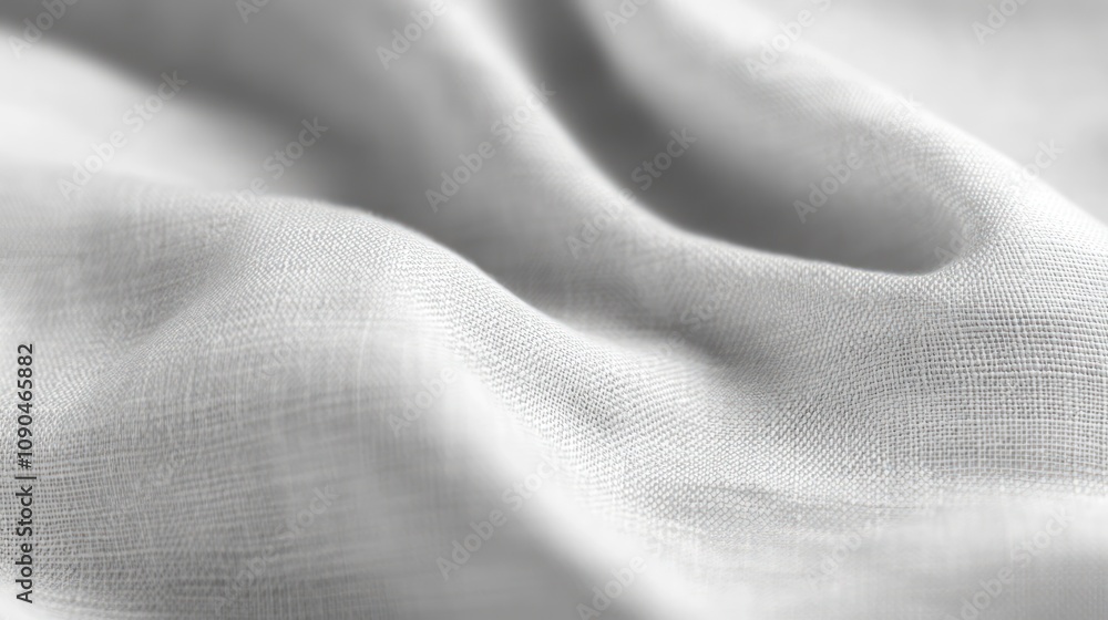 Poster close-up of soft, white fabric showcasing delicate textures and folds.