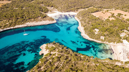 Aerial View of Cala Mondragó Beach