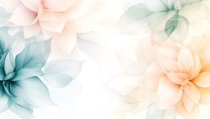 Obraz premium Abstract floral background featuring soft hues of pastel flowers against a gentle, indistinct backdrop