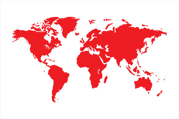 world map vector icon illustration on white background.