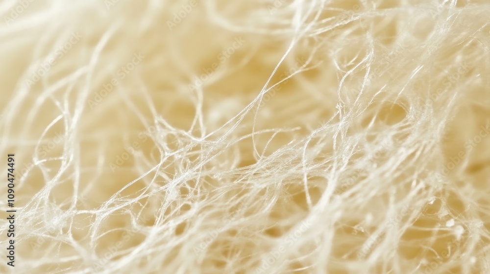 Poster close-up of fine, delicate fibers creating an intricate texture.
