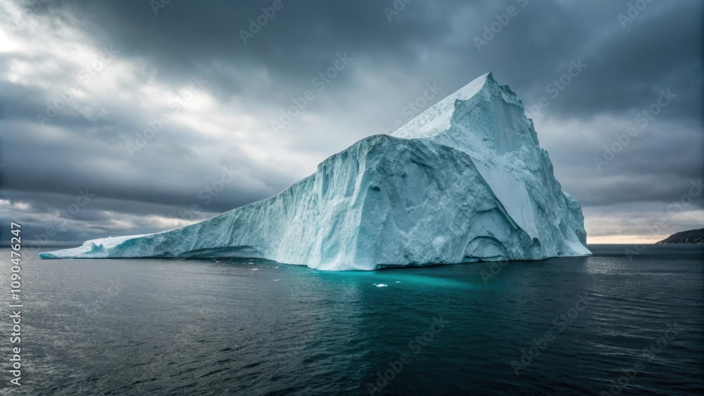 Poster iceberg an image of an iceberg where only a small portion is visible above water representing hidden