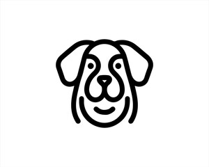 Dog Logo design template. Dog head icon. Outline dog Vector illustration.