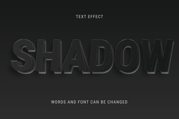 Obraz premium shadow cutout text effect editable eps cc