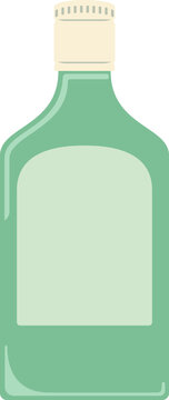 recommend clip art: Cartoon liquor or spirit alcohol beverage bottle illustration.