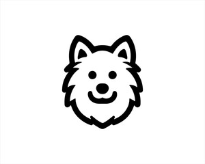 Fototapeta premium Dog logo design vector illustration. Black and white dog logo template