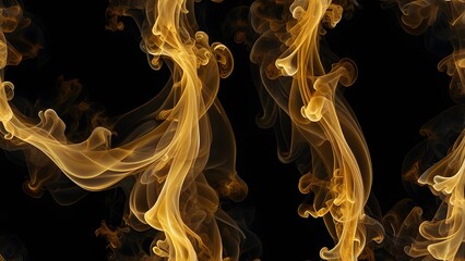 Fototapeta premium Artistic Expression Through Golden Abstract Smoke Patterns