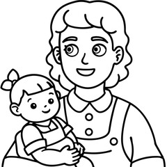 Fototapeta premium babysitter-